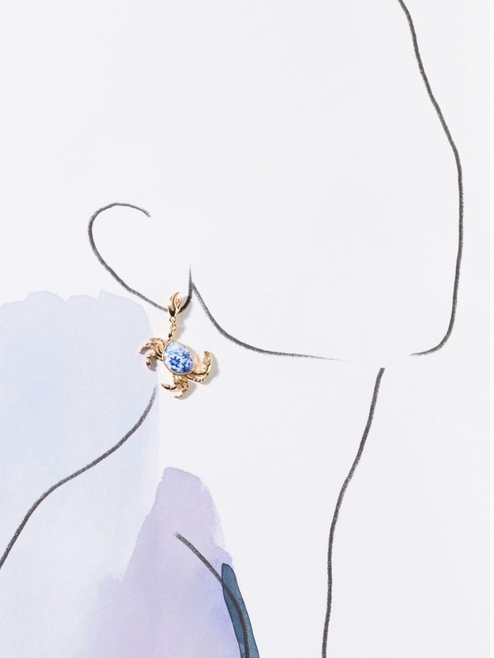 Anthropologie Ceramic Crab Earrings. Brand new! - Picture 3 of 5